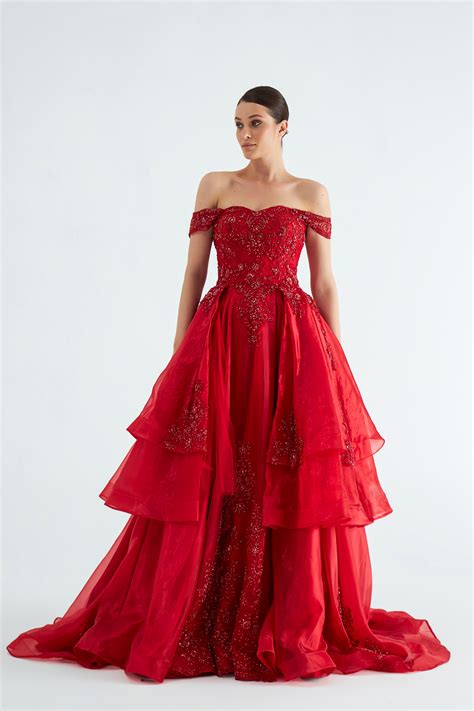 kırmızı mini kına elbisesi